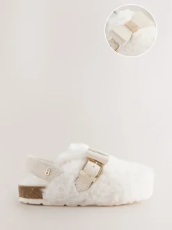 Fausse fourrure neutre - Chaussons sabots Mule Baker by Ted Baker Filles à bride arrière