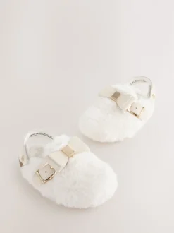 Fausse fourrure neutre - Chaussons sabots Mule Baker by Ted Baker Filles à bride arrière