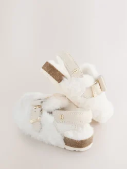 Fausse fourrure neutre - Chaussons sabots Mule Baker by Ted Baker Filles à bride arrière