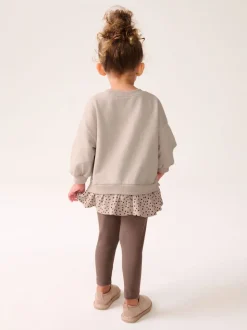 Fauve neutre - Ensemble Top et Leggings à manches longues (3mths-7yrs)