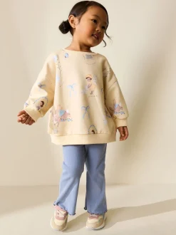 Fée jaune/bleue - Ensemble sweat et legging évasé (3mois-7ans)