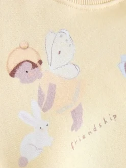 Fée jaune/bleue - Ensemble sweat et legging évasé (3mois-7ans)