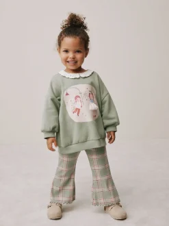 Fée vert - Ensemble Sweat-shirt à col et Leggings évasé (3mois-7ans)