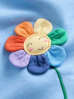 Fleur bleue - Robe en molleton décontractée (3mois à7ans)