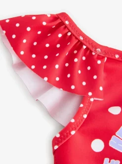 Fleur rouge à pois - Maillot de bain à volants Cath Kidston (3mois à7ans)