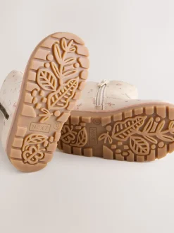 Fleuri neutre - Bottines Chelsea zippées à glands