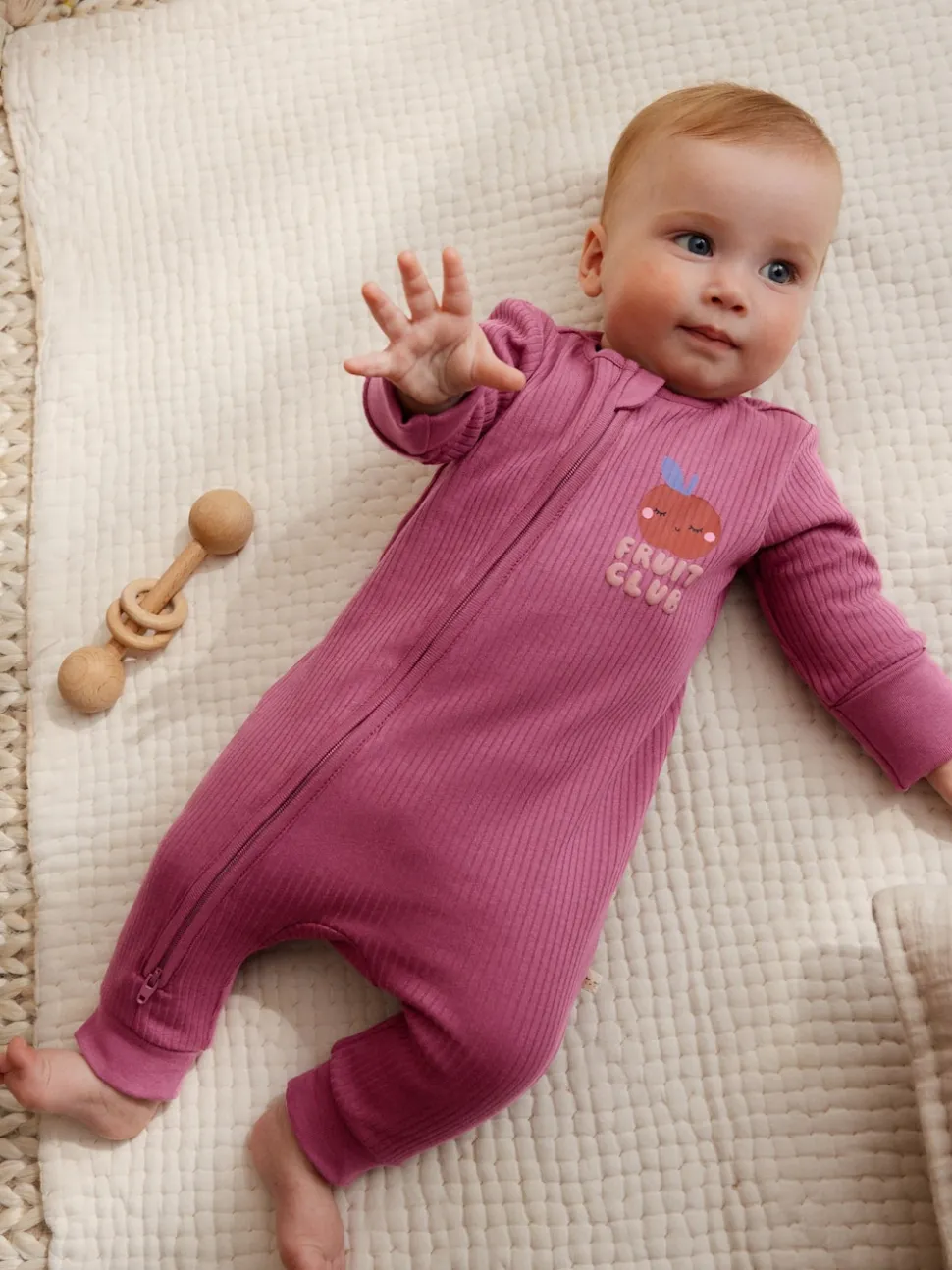 Fleurs multicolores - Combinaisons de nuit à fermeture éclair pour bébés 3 Pack (0mths-3yrs)