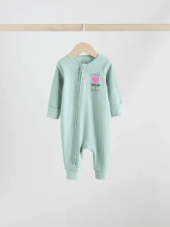 Fleurs multicolores - Combinaisons de nuit à fermeture éclair pour bébés 3 Pack (0mths-3yrs)