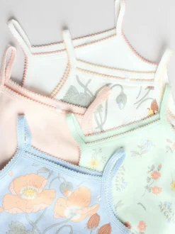 Floral bleu - Paquet de bodys pour bébé avec gilet 5