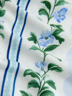 Floral bleu - Pyjama confortable à manches longues