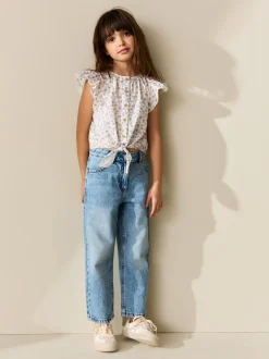 Floral lilac - Chemisiers noué sur le devant (3-16ans)