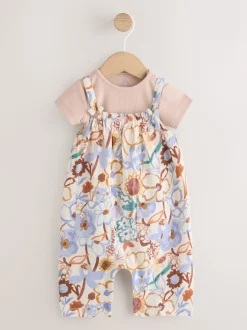 Floral pourpre - Ensemble Salopettes et Bodys en jersey BÉBÉ 2 Pieces (0mois-3ans)
