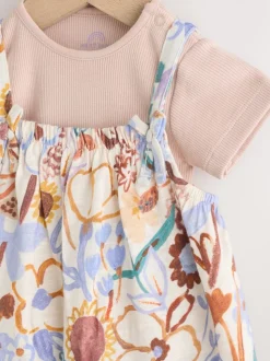 Floral pourpre - Ensemble Salopettes et Bodys en jersey BÉBÉ 2 Pieces (0mois-3ans)