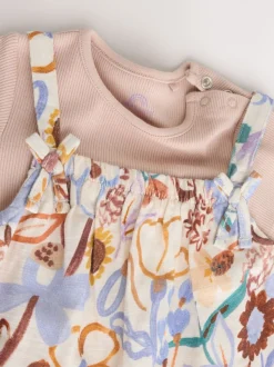 Floral pourpre - Ensemble Salopettes et Bodys en jersey BÉBÉ 2 Pieces (0mois-3ans)