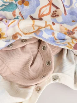 Floral pourpre - Ensemble Salopettes et Bodys en jersey BÉBÉ 2 Pieces (0mois-3ans)