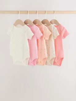 Fluro Rose - Bébé Manches courtes Bodysuits 5 Pack