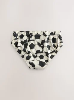 Football rouge/bleu - 100% Coton Imprimé Caleçons 5 Pack (1.5-10ans)