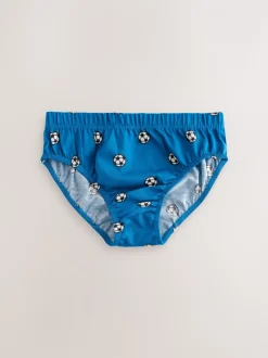 Football rouge/bleu - 100% Coton Imprimé Caleçons 5 Pack (1.5-10ans)