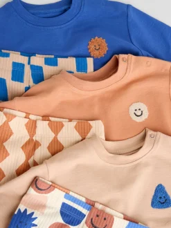 Formes bleues - Hauts et Leggings 6 pièces bébé (0mois-3ans)