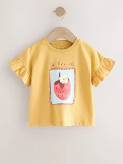 Fraise Jaune ocre - T-shirt Manches courtes (3mths-7yrs)