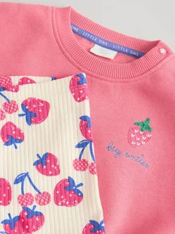 fraise Rouge - Ensemble 2 Pieces pour Sweat-shirt et Leggings BÉBÉ (0mois-2ans)