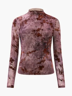 French Connection Haut en velours en maille Kenny Tissu dévoré