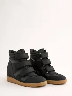 Friends Like These Baskets décontractées Velcro High Top Wedge en similicuir