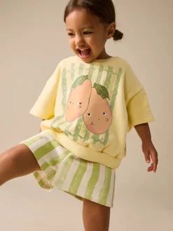 Fruit vert - Ensemble haut et short (3mois-7ans)