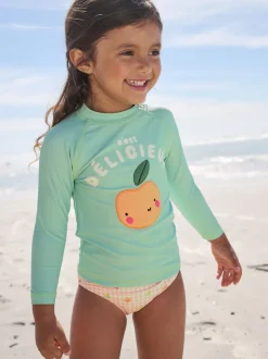 Fruit vichy vert menthe - Ensemble de bain Sunsafe à manches longues (3mois7ans)