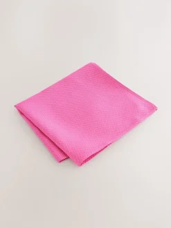 fuchsia - Ensemble cravate et pochette texturées