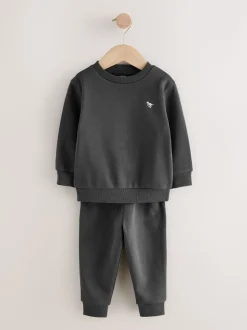 Fusain Gris/Vert - Ensemble sweat-shirt et jogging, lot de 2 (3mois-7ans)