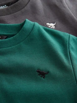 Fusain Gris/Vert - Ensemble sweat-shirt et jogging, lot de 2 (3mois-7ans)