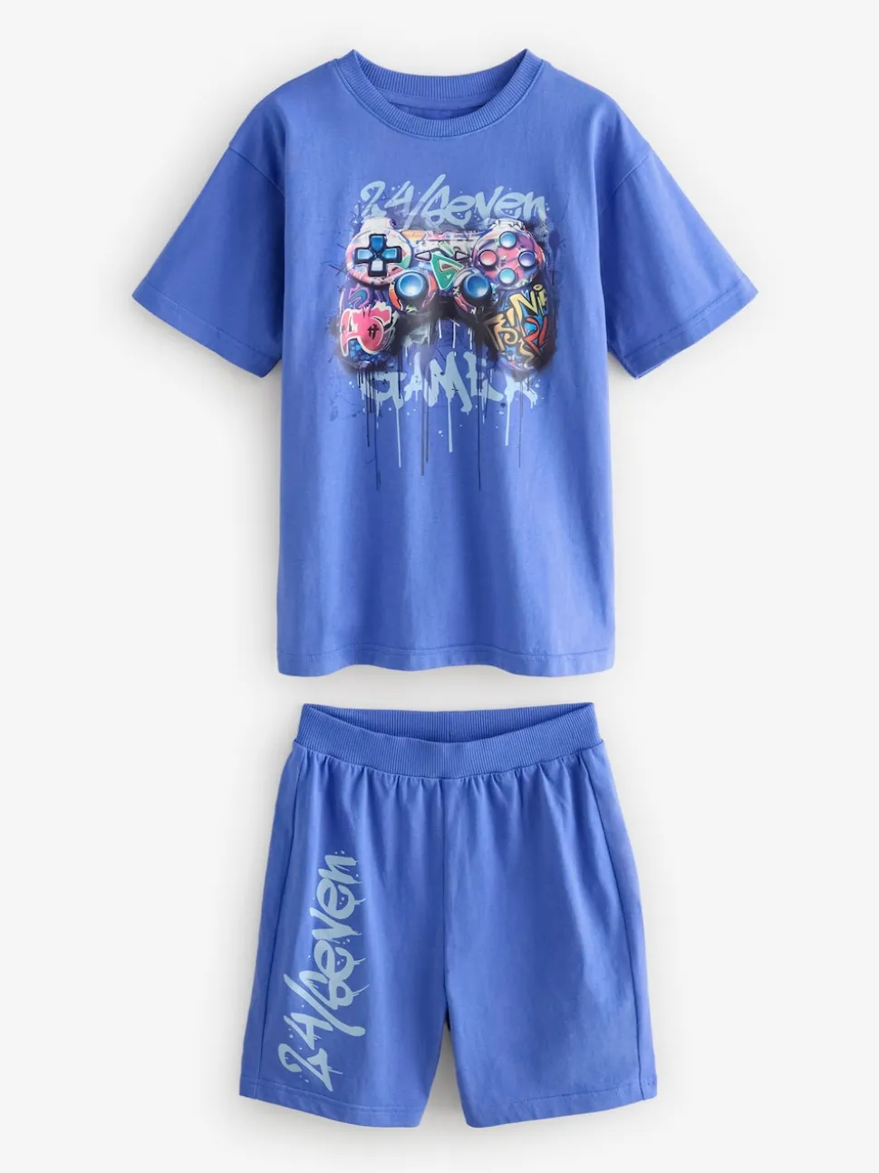 Gamer graffiti multicolore brillant - Pyjama court 2 Pack (3-16ans)