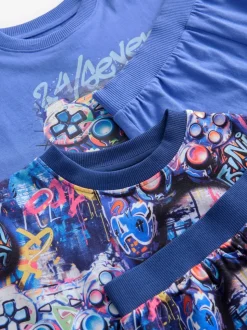 Gamer graffiti multicolore brillant - Pyjama court 2 Pack (3-16ans)