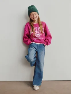 Gap - Jean à taille haute Stride à jambe large (5-13ans)