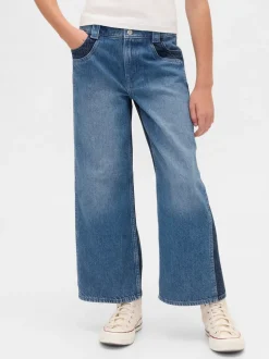 Gap - Jean à taille haute Stride à jambe large (5-13ans)