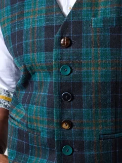 Gilet ajusté à boutons contrastants Joe Browns bordures à carreaux