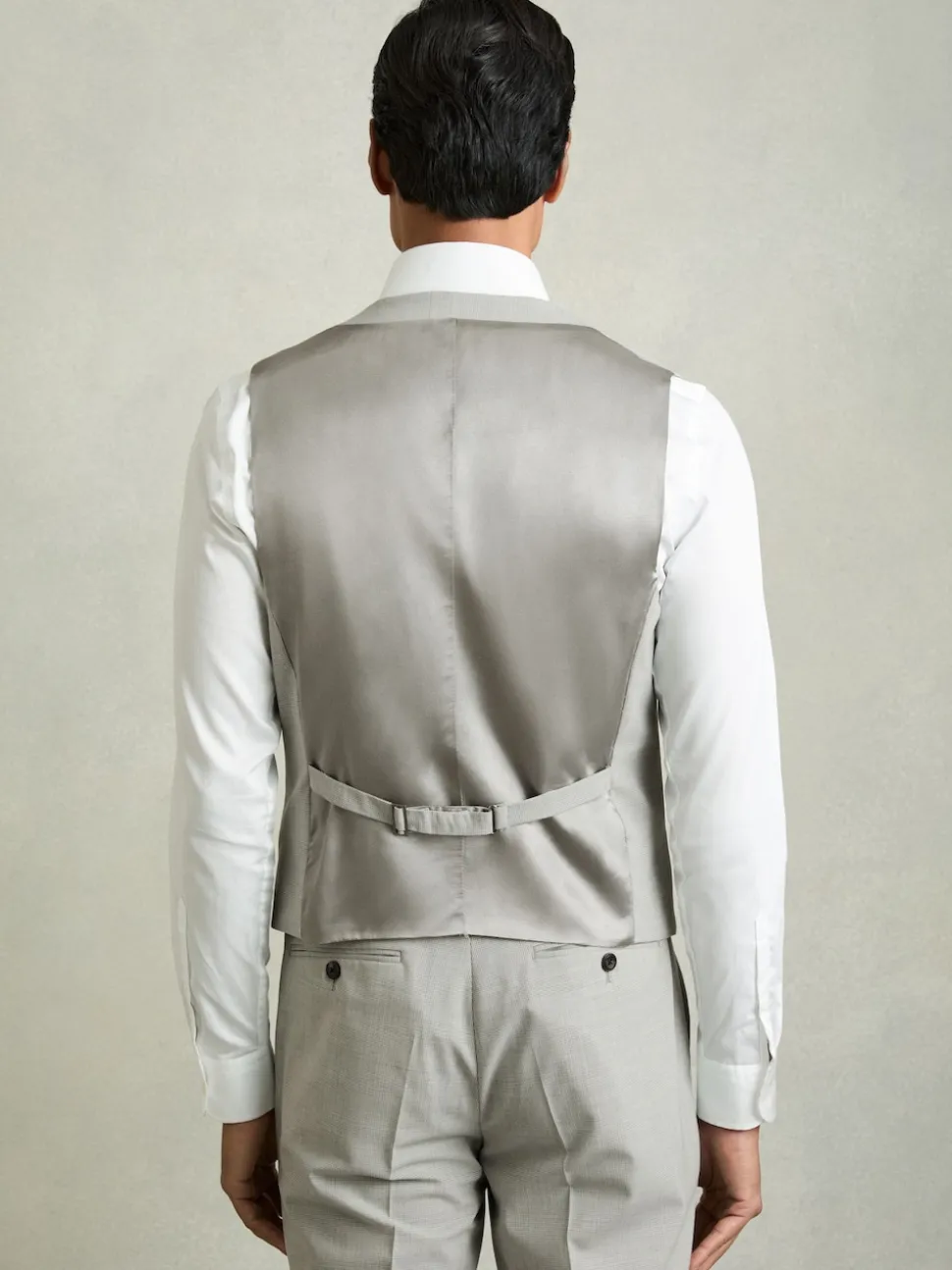 Gilet de costume Reiss Slice à carreaux pied-de-poule en mélange de laine