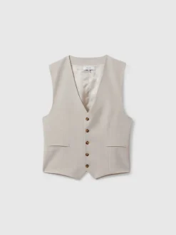 Gilet Reiss Belmont W habillé à simple boutonnage