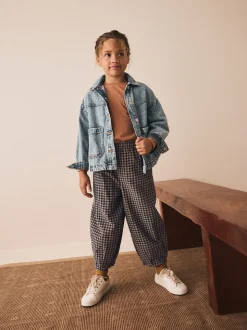 Gingham Brun - Pantalon en velours côtelé à enfiler (3-16ans)