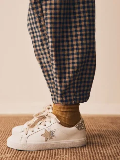 Gingham Brun - Pantalon en velours côtelé à enfiler (3-16ans)