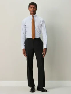 Gingham gris - Chemise habillée à manches longues riche en coton