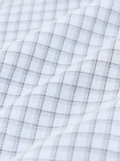 Gingham gris - Chemise habillée à manches longues riche en coton