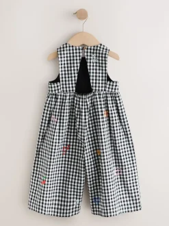 Gingham noir/blanc - Combinaison sans manches (3mois à7ans)