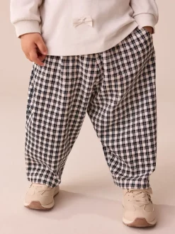 Gingham noir/blanc - Pantalons Coupe ballon texturés (3mths-7yrs)