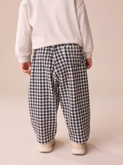 Gingham noir/blanc - Pantalons Coupe ballon texturés (3mths-7yrs)