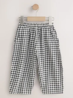 Gingham noir/blanc - Pantalons Coupe ballon texturés (3mths-7yrs)