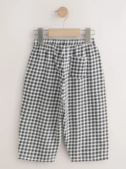 Gingham noir/blanc - Pantalons Coupe ballon texturés (3mths-7yrs)