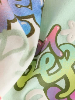 Graffiti vert - Ensemble t-shirt et short cycliste (3-16ans)