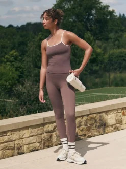 Grain de poivre marron - soi-même. Legging taille haute